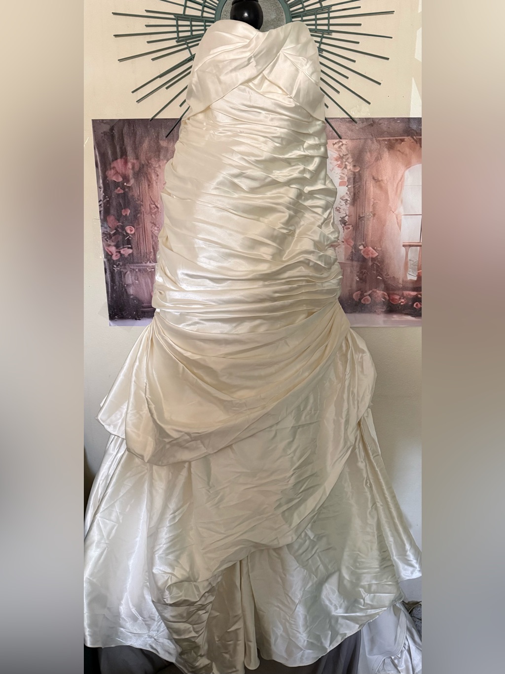 Alfred Angelo Satin Wedding Gown In Ivory